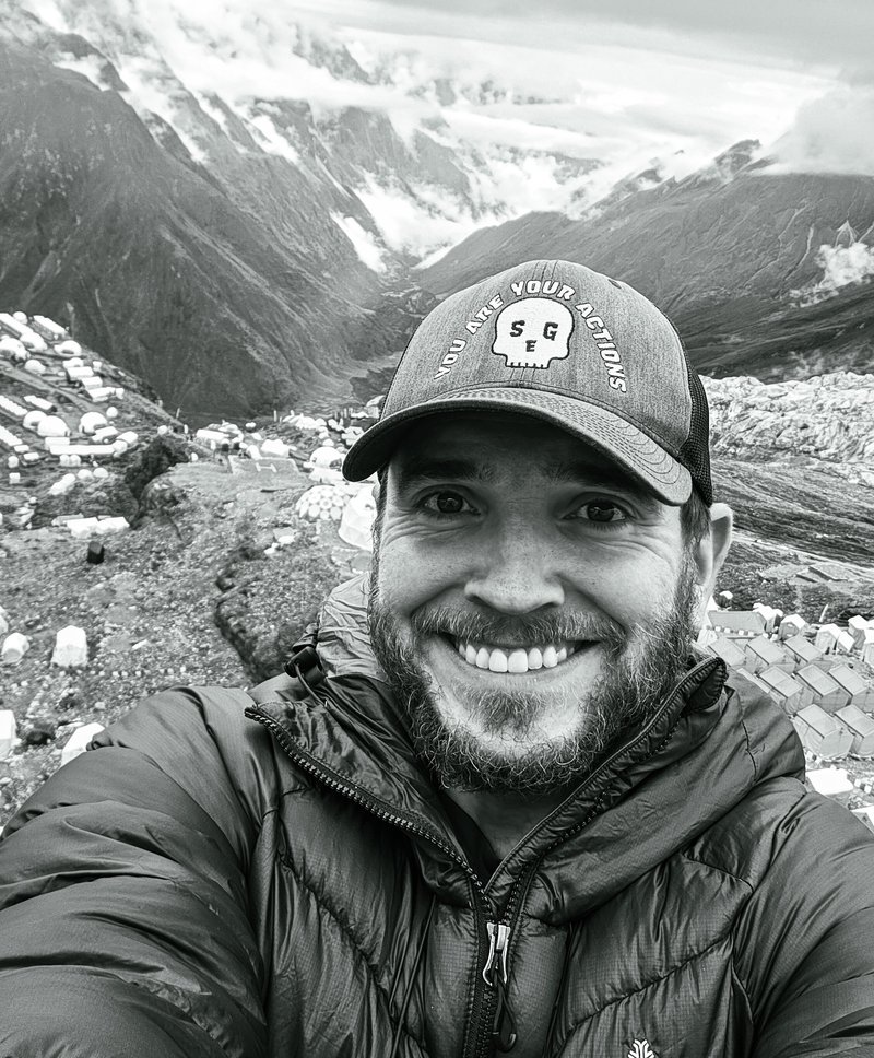 Man on mountain