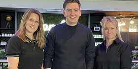 Our Director of Income Caroline Westley, Chair of the Youth Advisory Board Michael Lister and CEO Victoria Hornby at the Zurich offices to mark the launch of our partnership