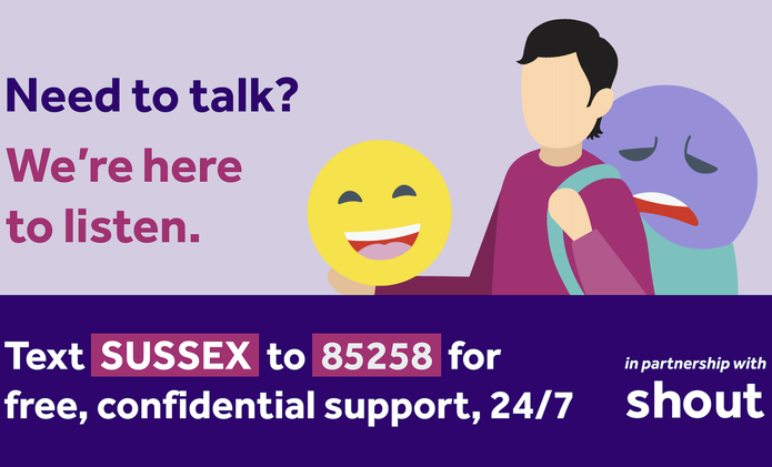 Text SUSSEX to 85258